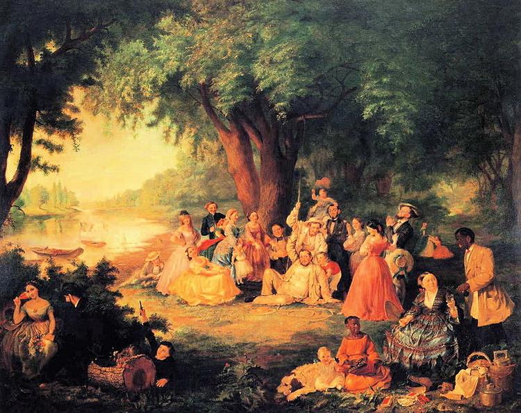 Lilly martin spencer The Artist and Her Family on a Fourth of July Picnic Norge oil painting art